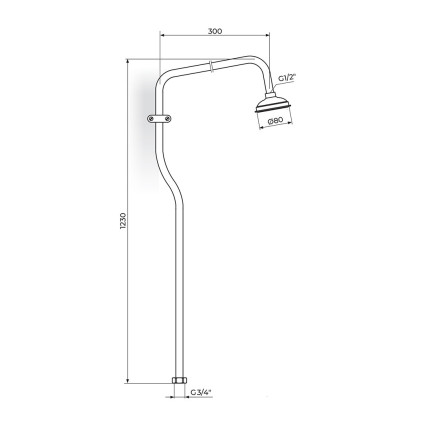 USPONSKI TUŠ Ø18MM - KOMPLET