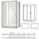 HYDROFIT - CLASSIC Tus paravan slide 100/195cm
