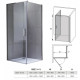 HYDROFIT - ENJOY Tus paravan pivot vrata 90/195cm