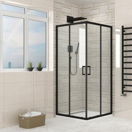 HYDROFIT - BLACK Tus paravan 90x90/190cm