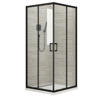 HYDROFIT - BLACK Tus paravan  80x100/190cm