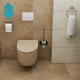 City (rimless) Cappuccino – konzolna WC Šolja bez WC Daske u kapućino boji