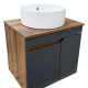 Ormaric konzolni HYDRA - ELORA 60cm antracit + lavabo