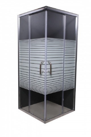 Kvadratni tus paravan 80x80 - HROM 6mm