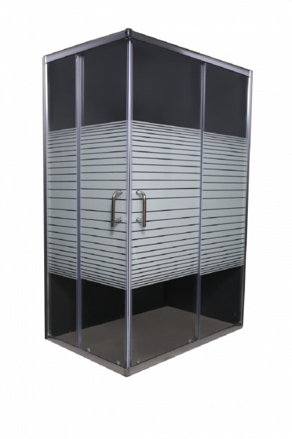 Pravougaoni tus paravan 80x120 - HROM 6mm