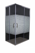 Pravougaoni tus paravan 80x120 - HROM 6mm