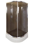 Tus paravan polukruzni R90 - HYDROFIT [6mm - hrom - grey glass]
