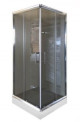 Tus paravan kvadratni 80x80 - HYDROFIT [6mm - hrom - grey glass]