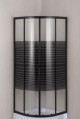 Tus paravan polukruzni R80 - HYDROFIT BLACK [6mm - sa crnim linijama]
