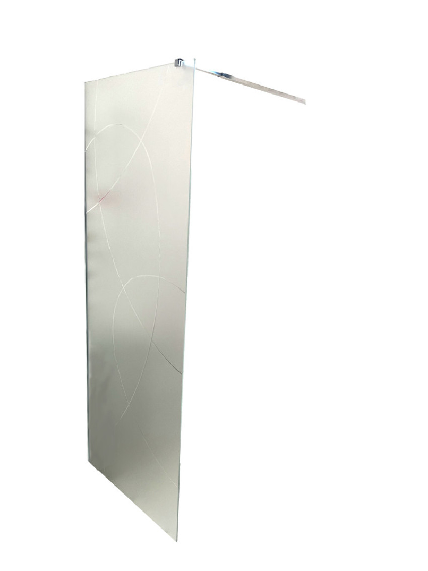 Tus paravan 100/200cm - HYDROFIT WALK IN [8mm, chrome, matt design glass]