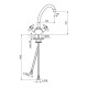 BATERIJA ZA SUDOPERU - LAVABO IZLIV 130 MM