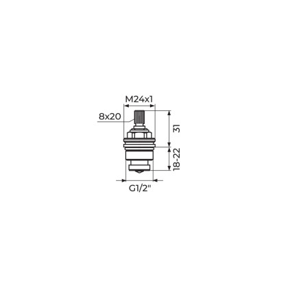 GORNJI DEO 1/2" - M24