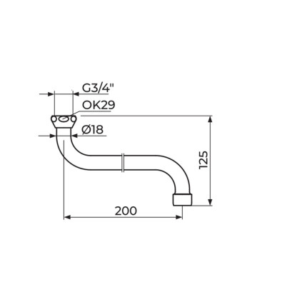 IZLIV S 200 - Ø18 MM SA NEOPERL HC PERLATOROM