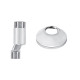 EKSCENTAR KOLENO 1/2"X3/4", L. 80 MM SA KLIZNOM ROZETOM