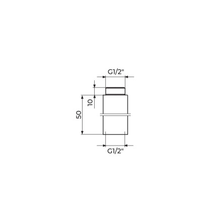 PRODUŽETAK 1/2" X 50 MM